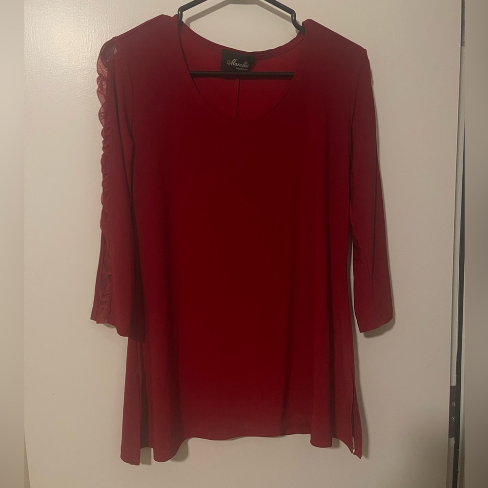 Red Women's Tunic Top